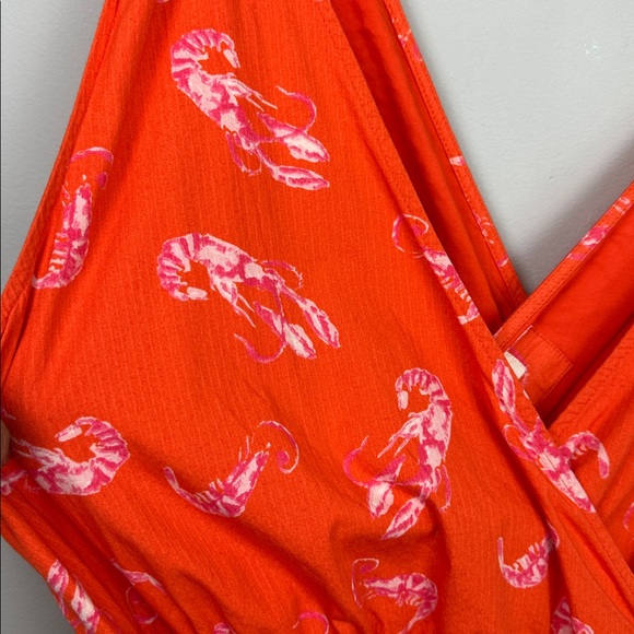 Anthropologie Maeve Plus Size Mainely Lobster Wrap Mini Dress Sz 2X - Picture 6 of 16